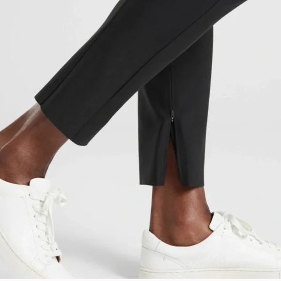 Athleta Black Stellar Cropped Trousers Women's Size 6 Tall - Picture 14 of 15